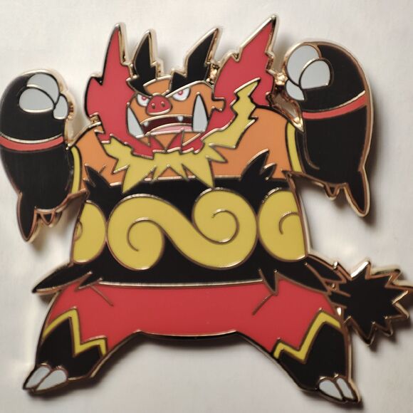 Pokemon Emboar Enamel Pin Official Nintendo Collectible Lapel Pin Badge Figure - Picture 1 of 3
